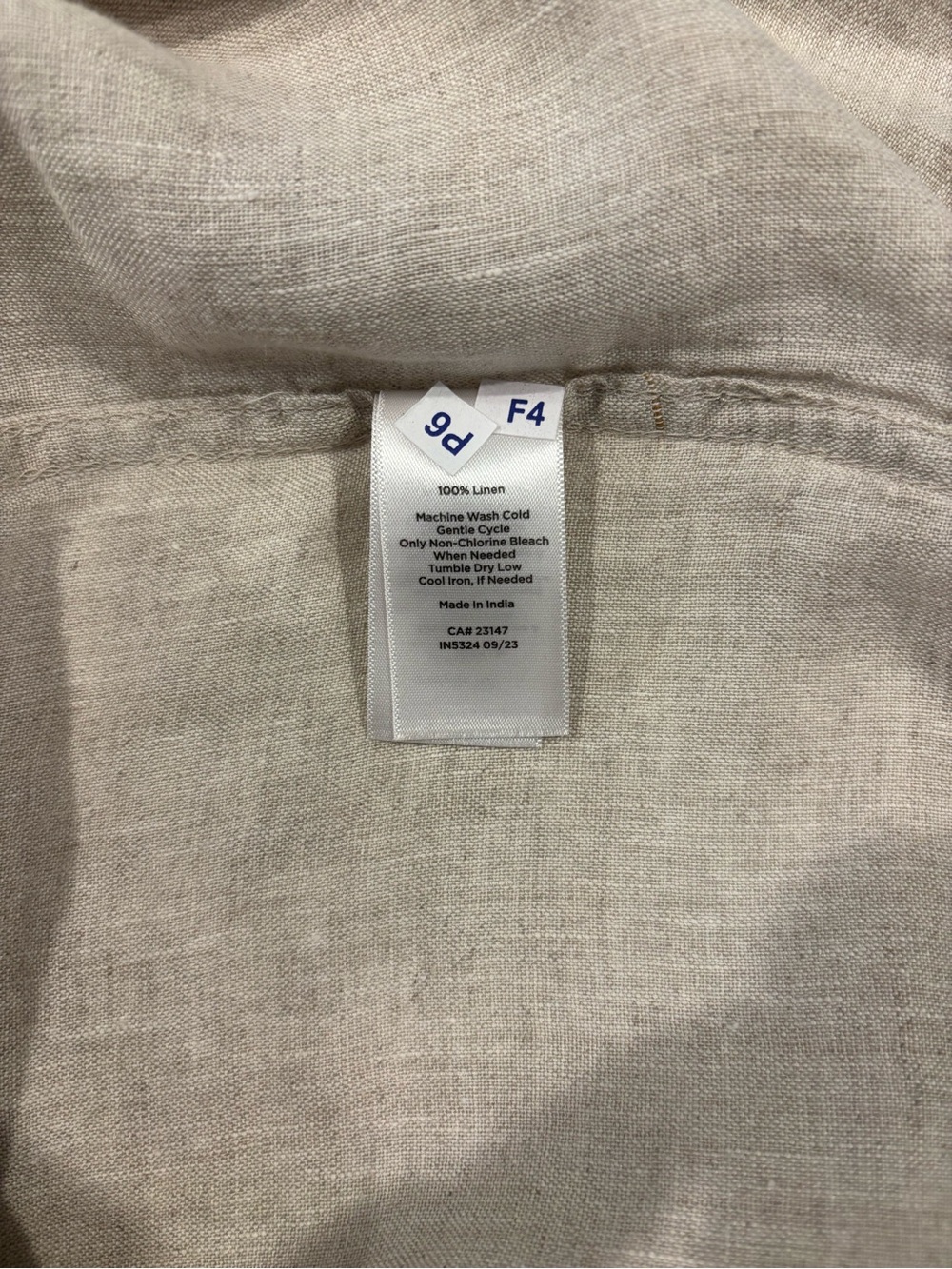 Talbot’s Light Beige Linen Button-Down Shirt - Picture 6 of 6
